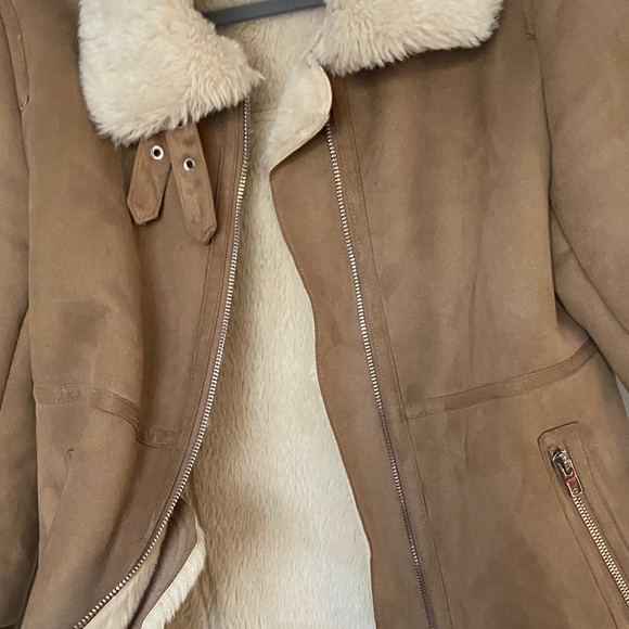 Zara Tan Shearling Coat - Picture 17 of 17